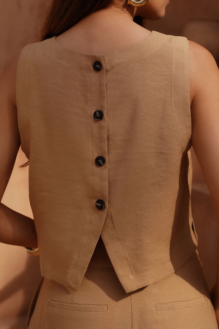 Blusa Cavada Abotoamento Nas Costas - Doce Flor