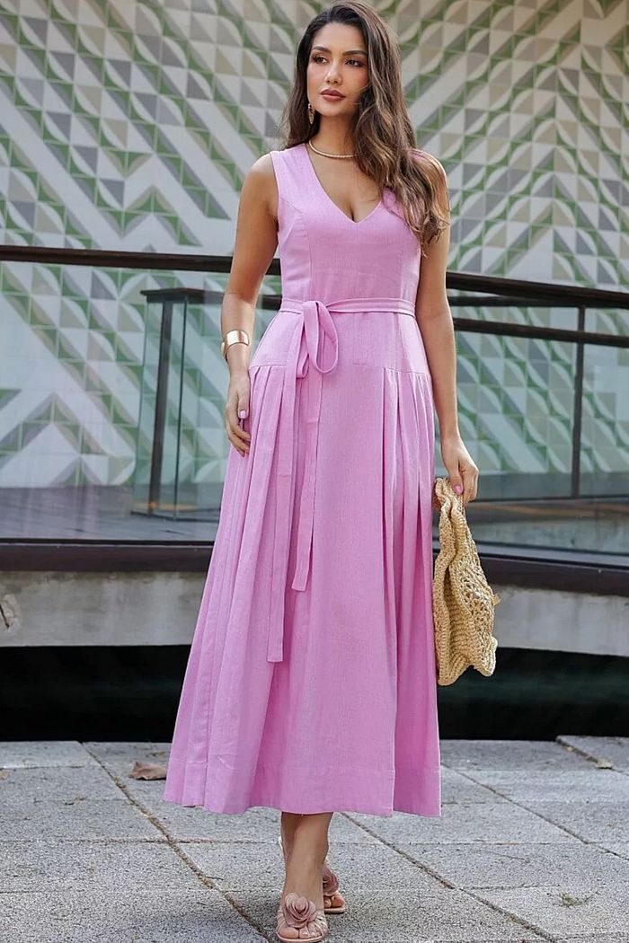 Vestido Linho Misto - Giovana