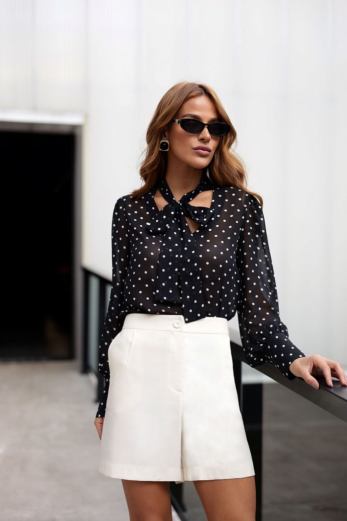 Blusa Crepe Manga Longa Poás - Doce Flor