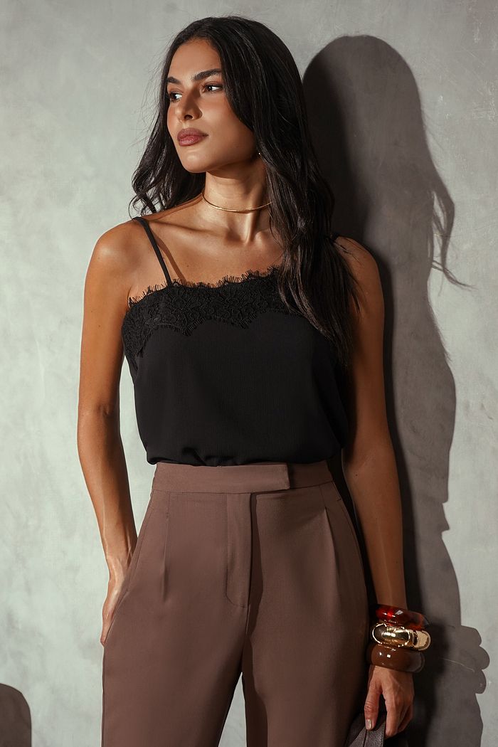 Regata Yoryu Assimétrico Renda - Donna Ritz