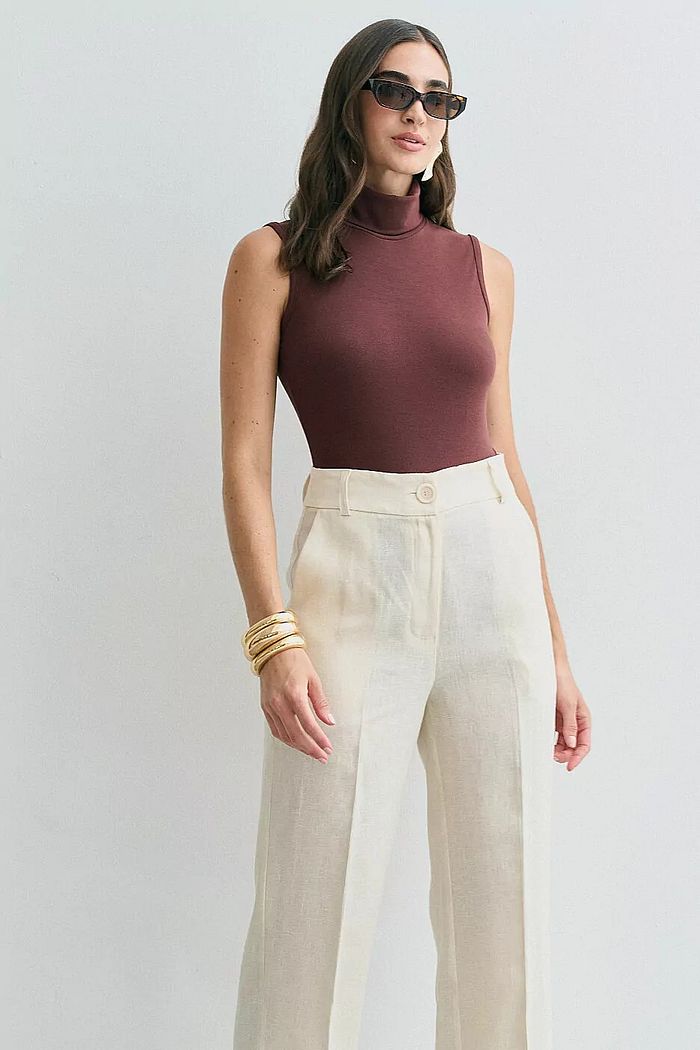 Body Gola Alta Malha