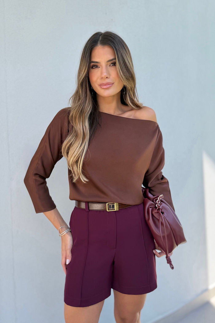 Short Alfaiataria com Nervura - Doce Flor