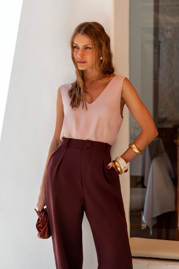 Regata Crepe Basic Decote V - Milalai