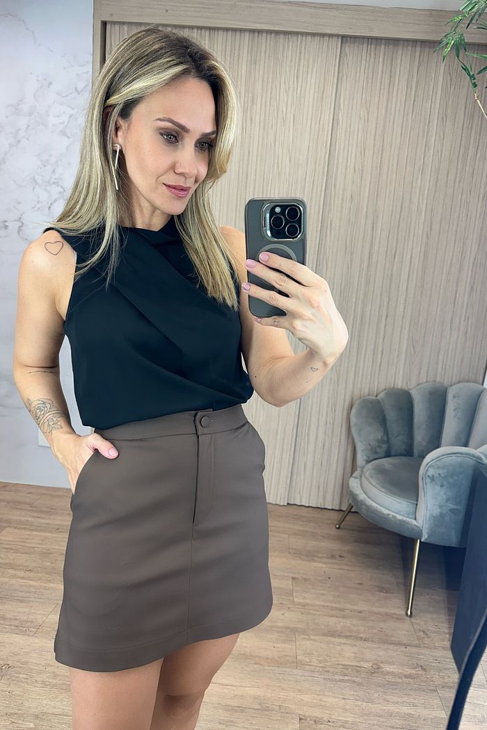 Regata Drapeada Assimétrico - Donna Ritz