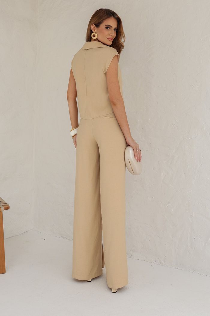 Calça Wide Leg Fenda Barra - Doce Flor