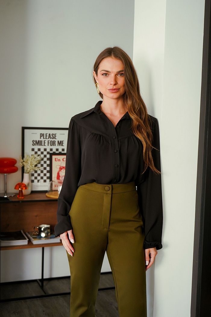 Camisa Crepe Pala Franzido - Donna Ritz