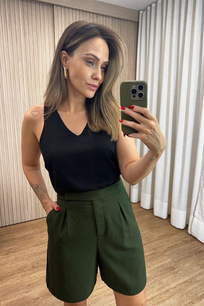 Regata Crepe Cropped Dupla - Donna Ritz