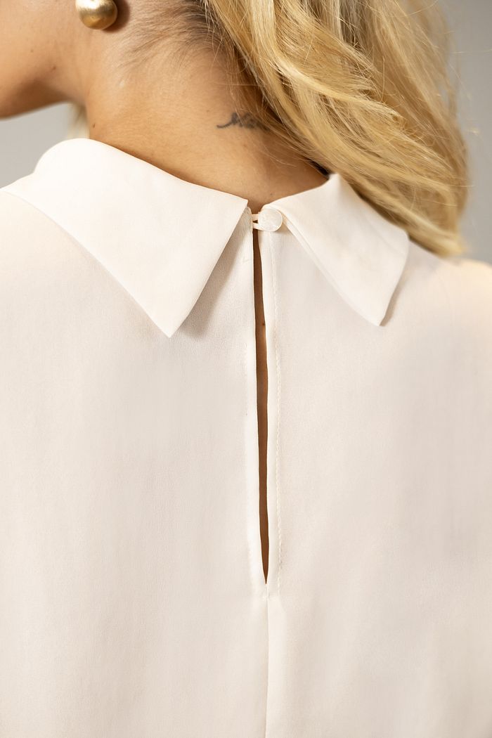 Blusa Crepe Gola Sport Manga Longa - Doce Flor