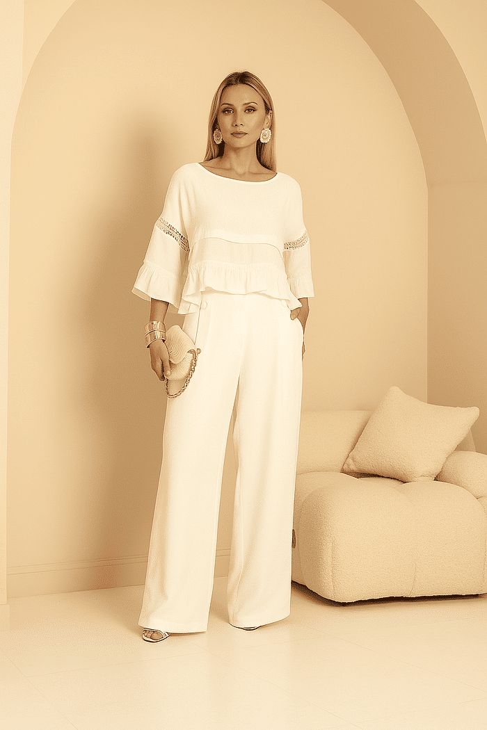 Blusa Capri Detalhe Guippir