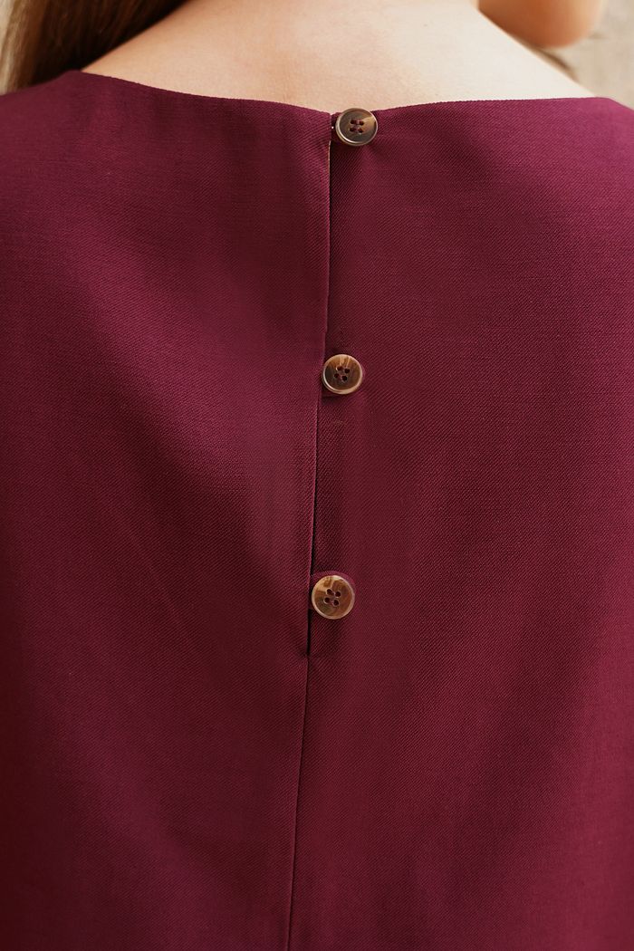 Regata Alfaiataria Botões nas Costas - Doce Flor