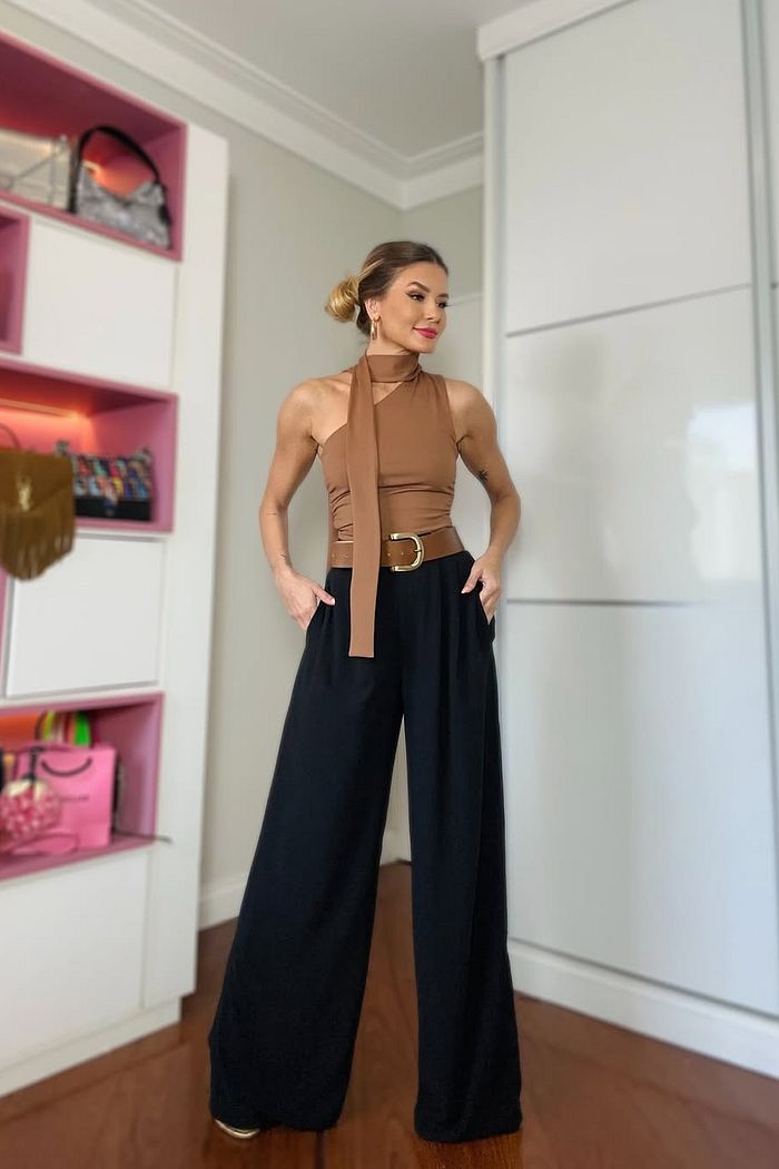 Blusa Amarração Gola Franzido