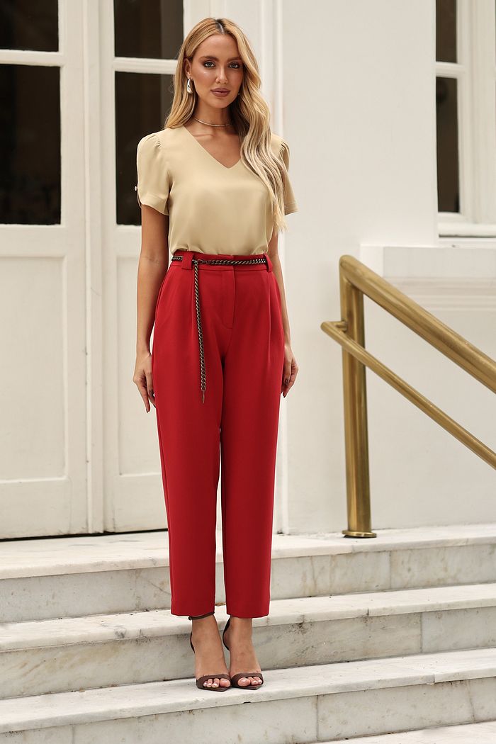 Blusa Manga Franzida Botão - Donna Ritz