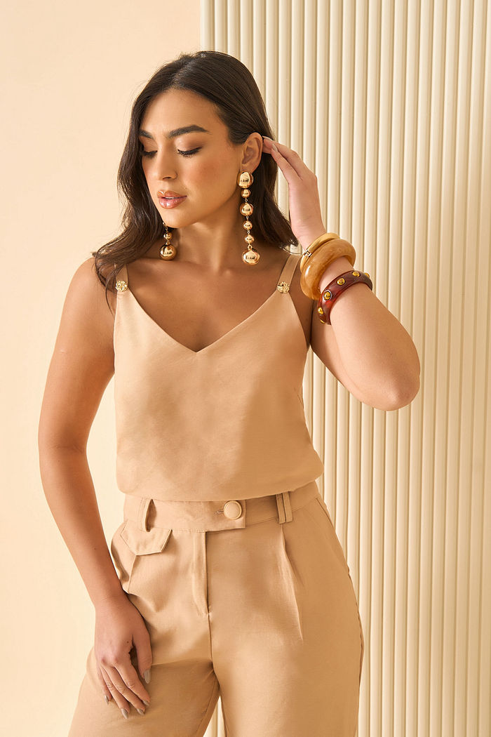 Regata Twill Botão - Milalai