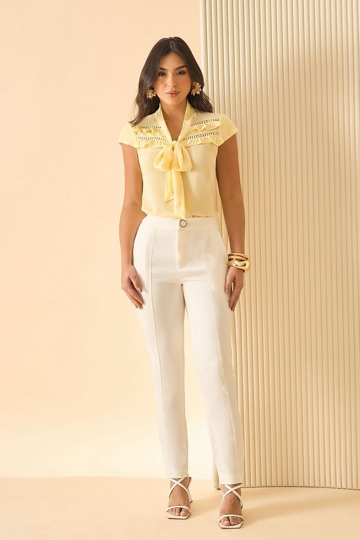 Calça Skinny Alfaiataria com Elastano - Milalai