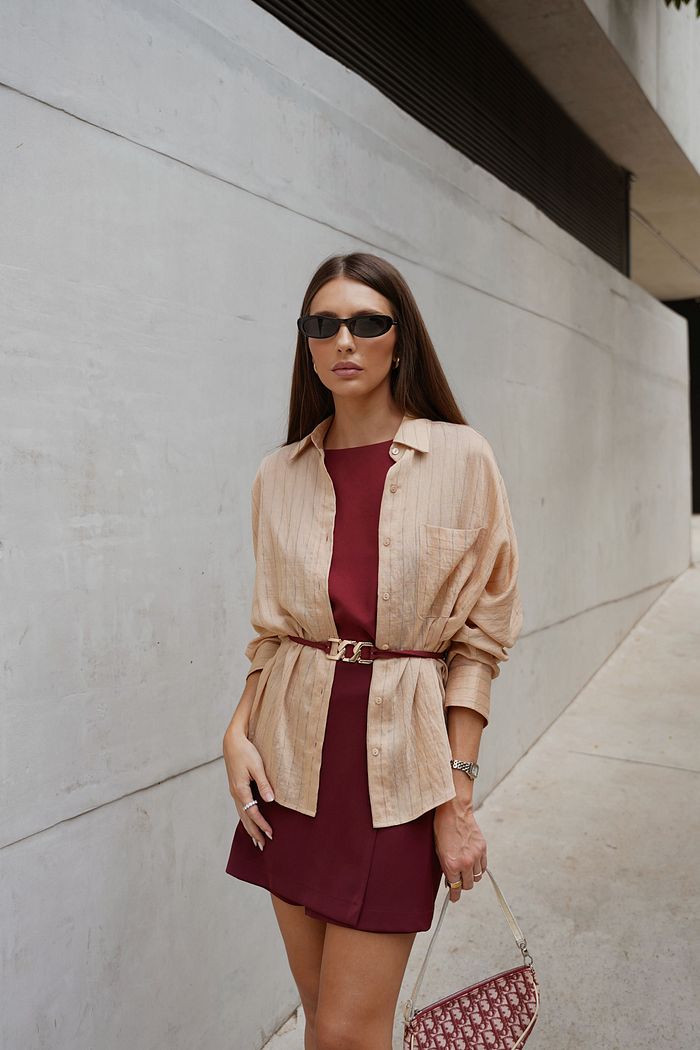 Camisa Alfaiataria Leve Listrada - Doce Flor