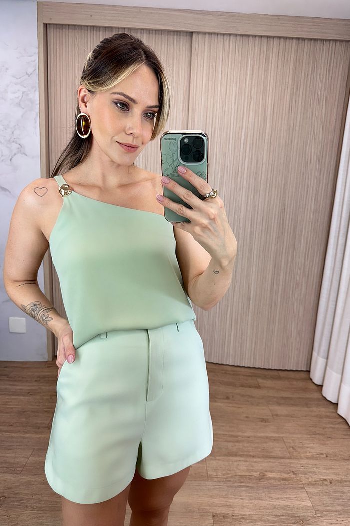 Regata Cropped Dupla Aviamento Bold - Donna Ritz