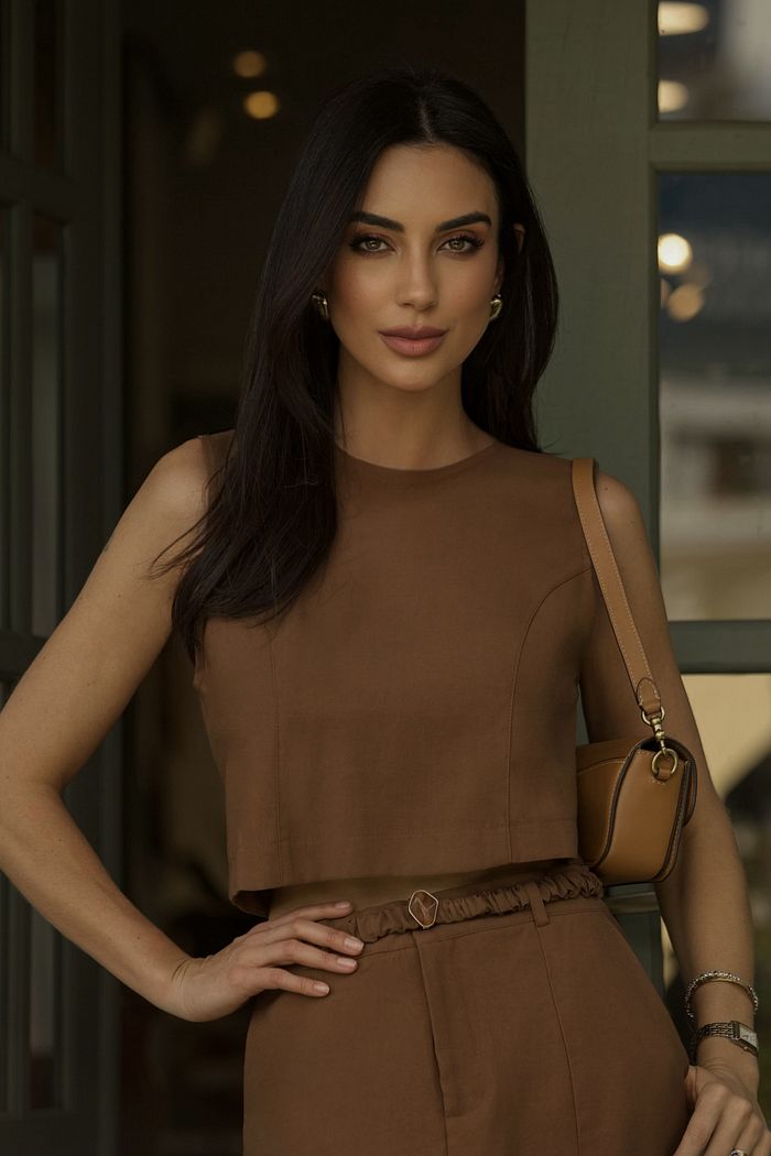 Blusa Cropped Marrant Com Recorte - Milalai