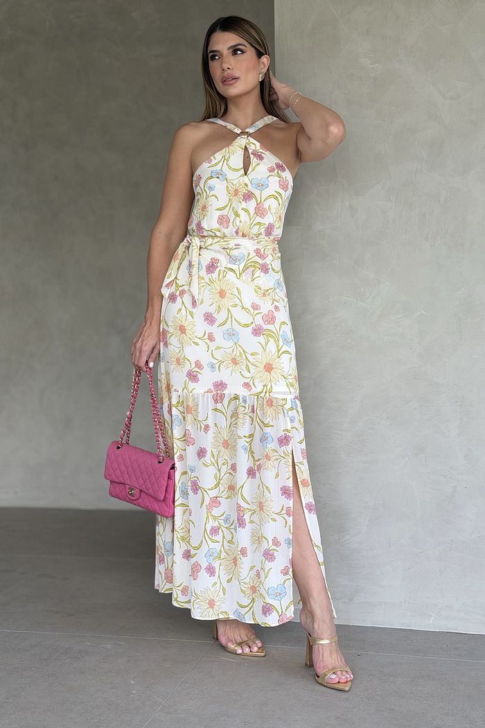 Vestido Longo Yoryu Estampa Floral - Donna Ritz