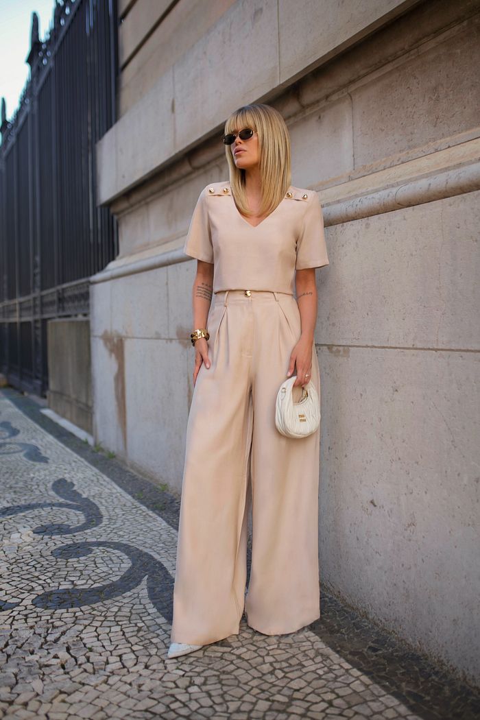 Calça Pantalona Alfaiataria Viscose - Milalai