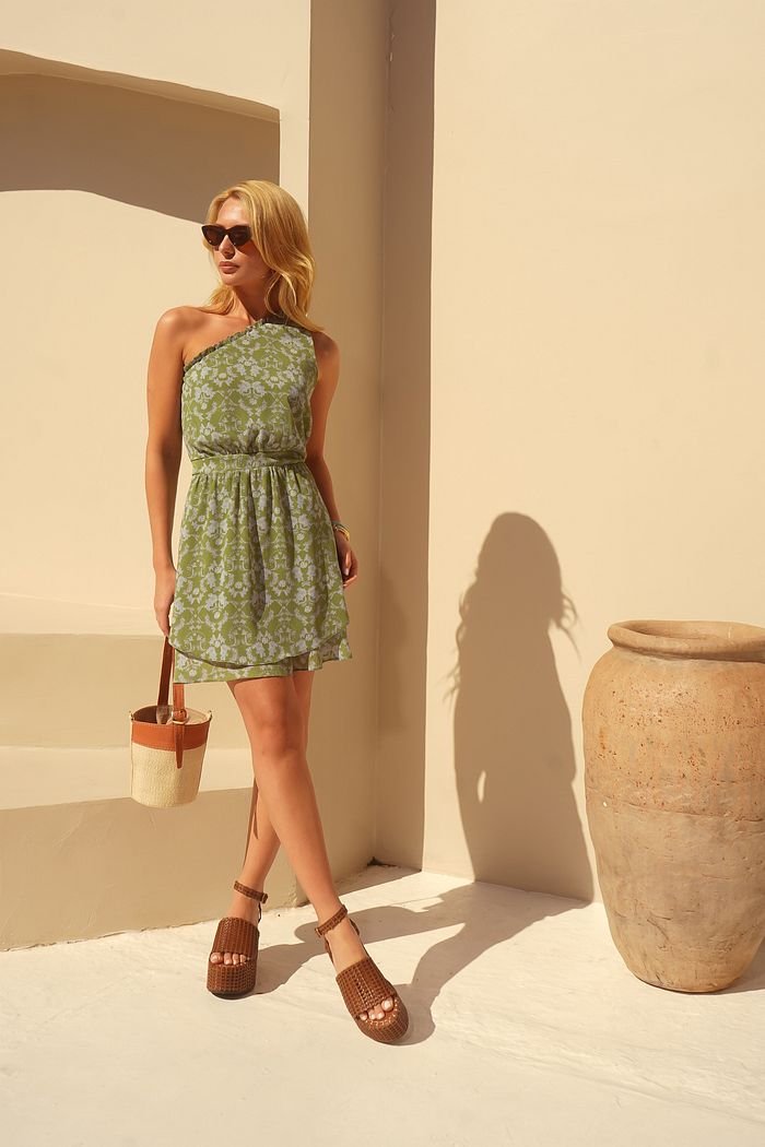 Vestido Curto Um Ombro Yoryu - Donna Ritz