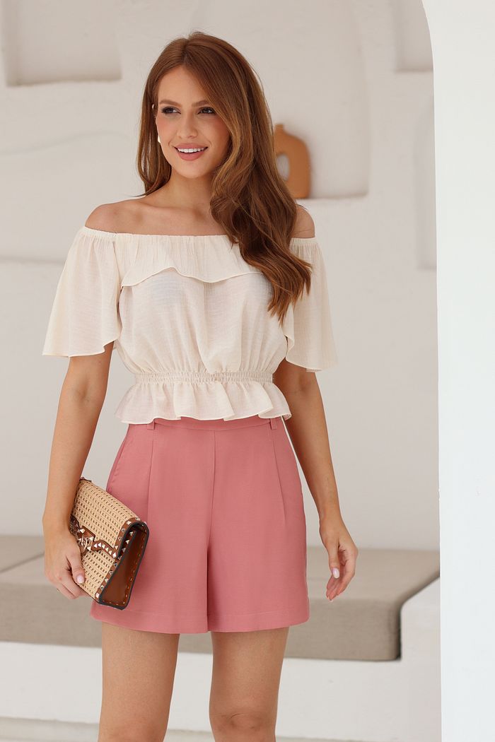 Blusa Ombro a Ombro Babados - Doce Flor