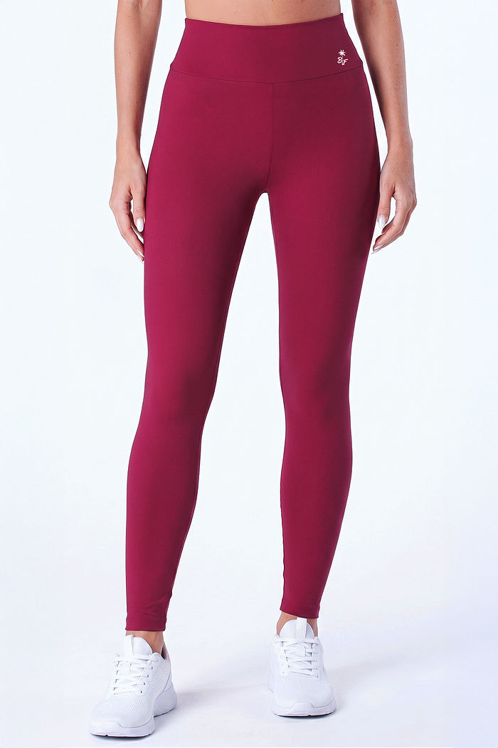 LEGGING FITNESS FEMININA VINHO BENDITO FAROL - ALTA COMPRESSÃO E ZERO TRANSPARÊNCIA