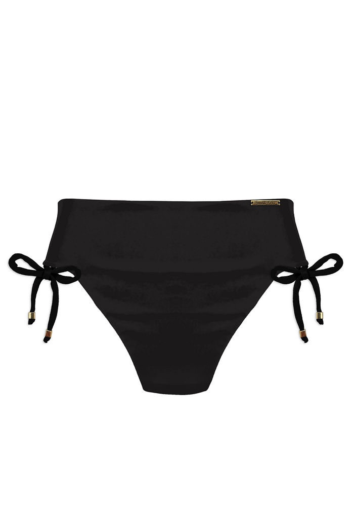 CALCINHA DE BIQUÍNI CINTURA ALTA | PRETO LISO