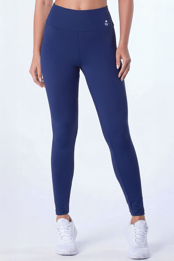 LEGGING FITNESS FEMININA AZUL MARINHO BENDITO FAROL - ALTA COMPRESSÃO E ZERO TRANSPARÊNCIA