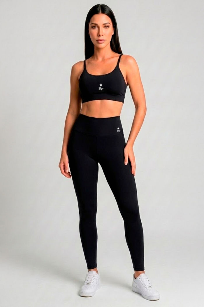 LEGGING FITNESS FEMININA PRETO BENDITO FAROL - ALTA COMPRESSÃO E ZERO TRANSPARÊNCIA