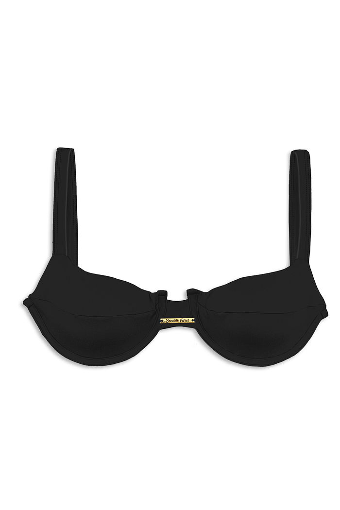 TOP DE BIQUÍNI MEIA TAÇA UP | PRETO LISO