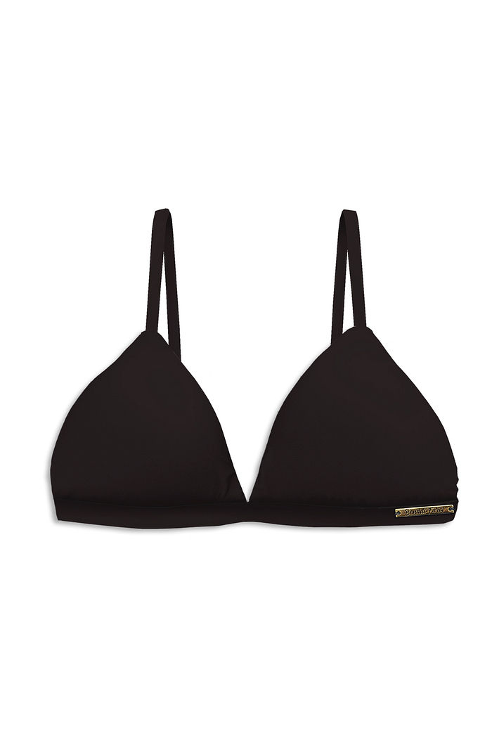 TOP DE BIQUÍNI SURF CORTININHA FIXA | PRETO LISO