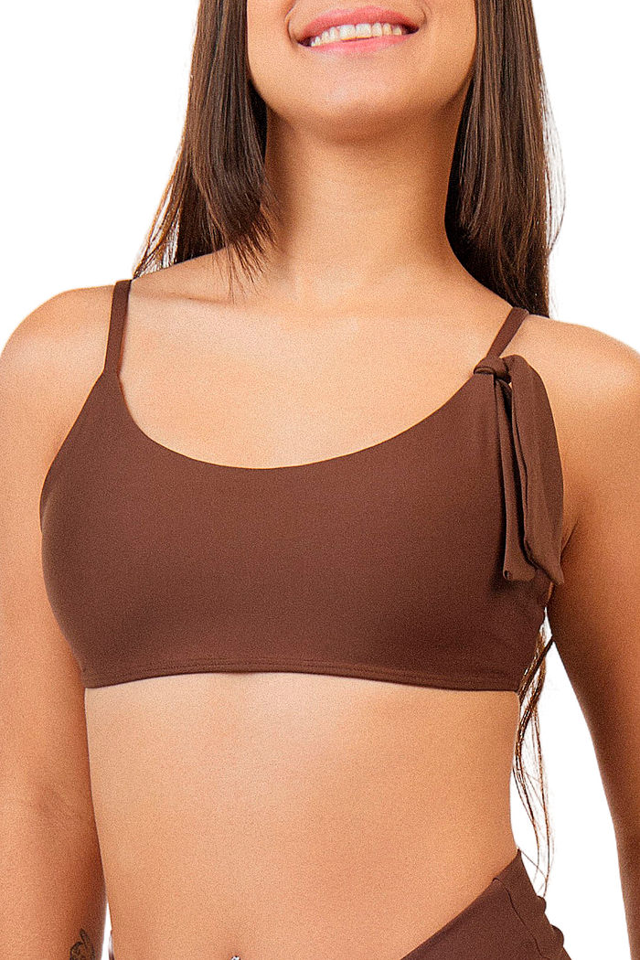TOP DE BIQUÍNI CROPPED ALCINHA | MARROM