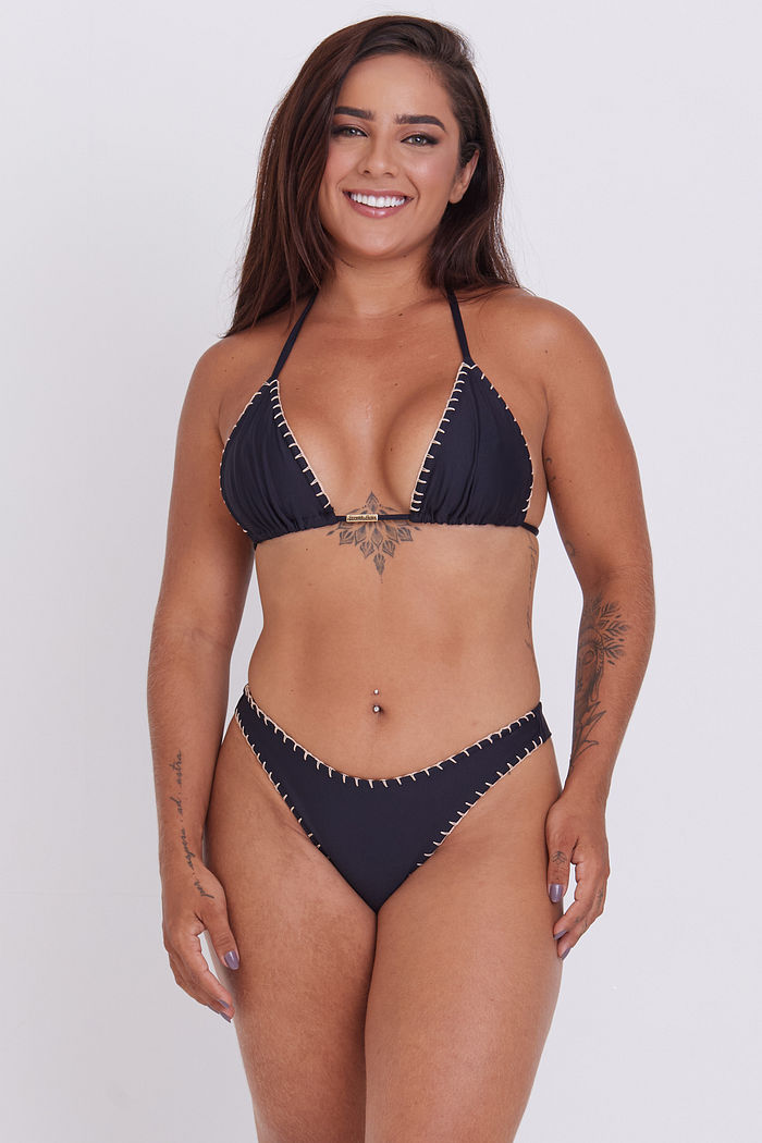 CONJUNTO DIAMANTE | CORTININHA + ASA DELTA DIAMANTE NEGRO