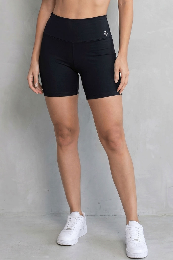 SHORT FITNESS FEMININO PRETO BENDITO FAROL - ZERO TRANSPARÊNCIA