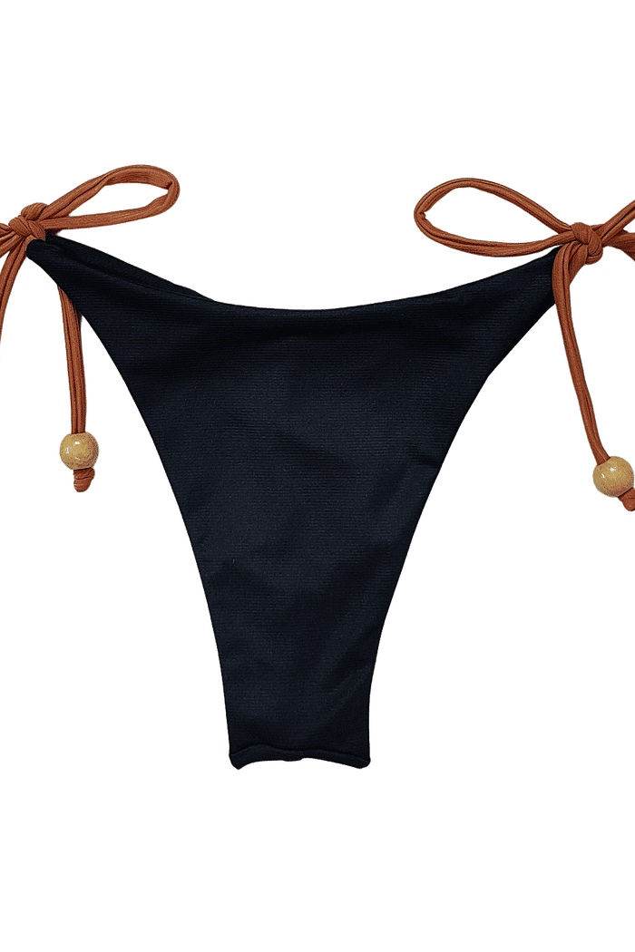 CALCINHA DE BIQUÍNI CLÁSSICA NORONHA | PRETO E CARAMELO