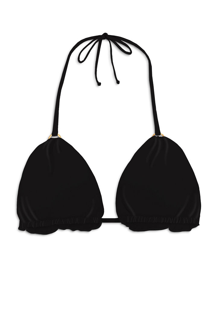 TOP DE BIQUÍNI CORTINÃO | PRETO LISO