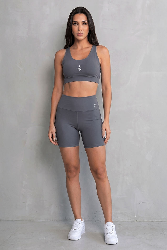 SHORT FITNESS FEMININO AÇO BENDITO FAROL - ZERO TRANSPARÊNCIA