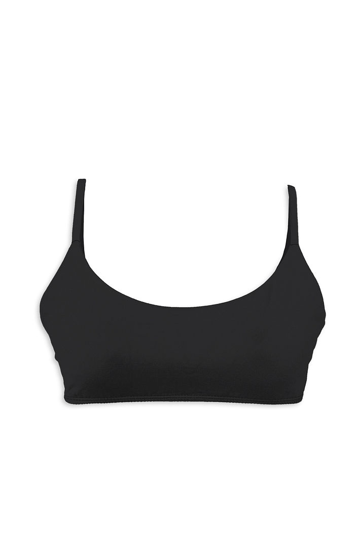 TOP DE BIQUÍNI CROPPED ALCINHA | PRETO LISO