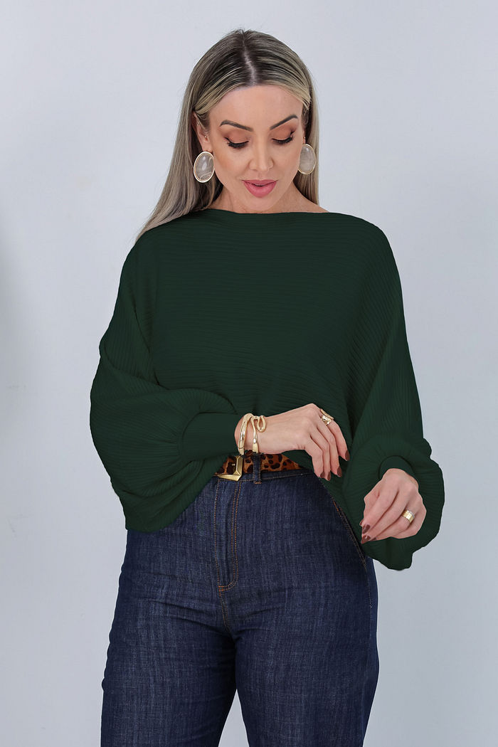 CROPPED ALONGADO TRICOT LIZANDRA - VERDE