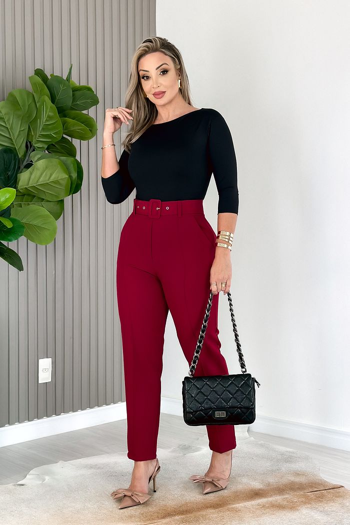 CALÇA ALFAIATARIA TAMI - MARSALA