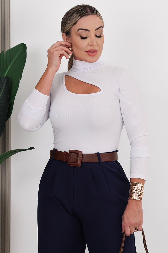 BLUSA MANGA LONGA KELY - BRANCO