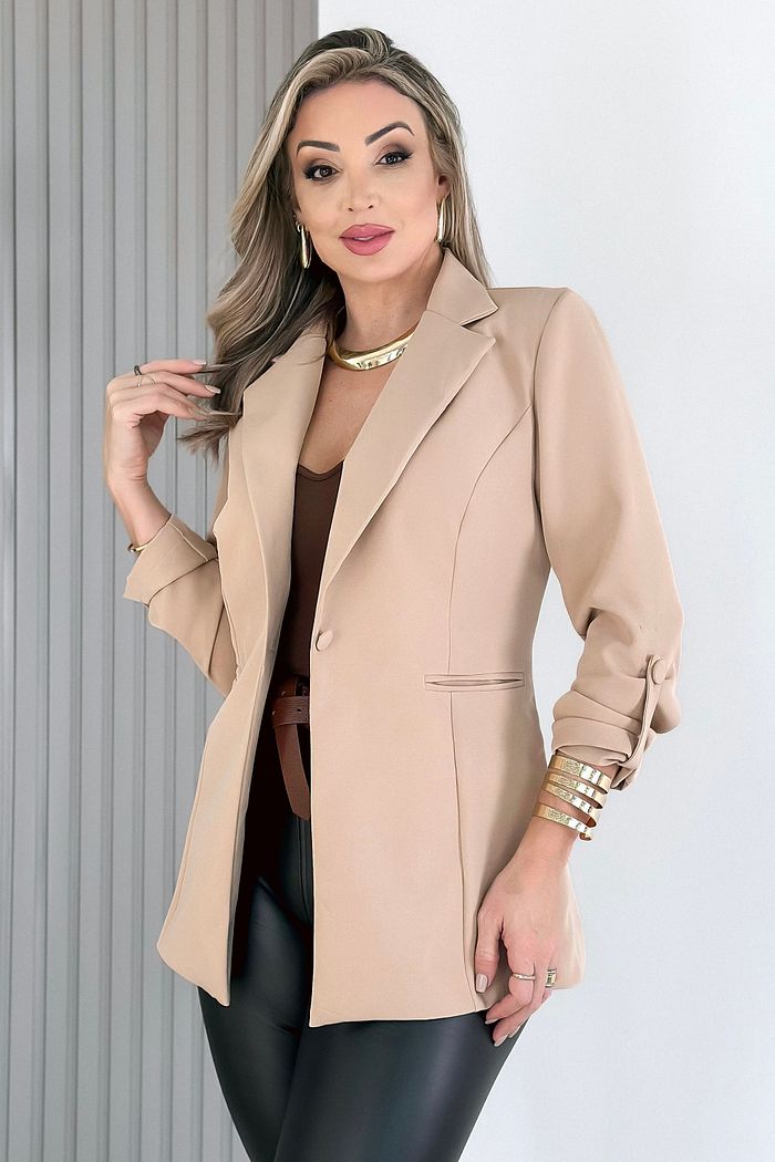 BLAZER ALFAIATARIA GISELI - NUDE ROSADO