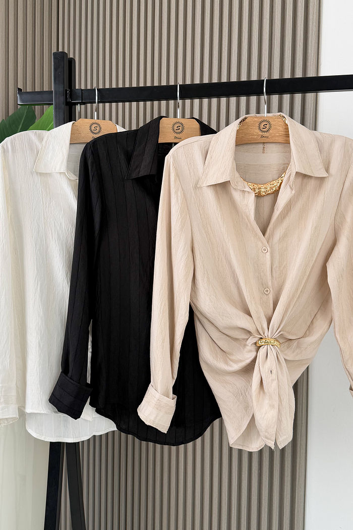 CAMISA MANGA LONGA CAMILA - PRETO