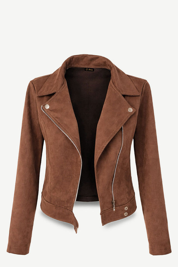 JAQUETA SUEDE SHEILA - CARAMELO