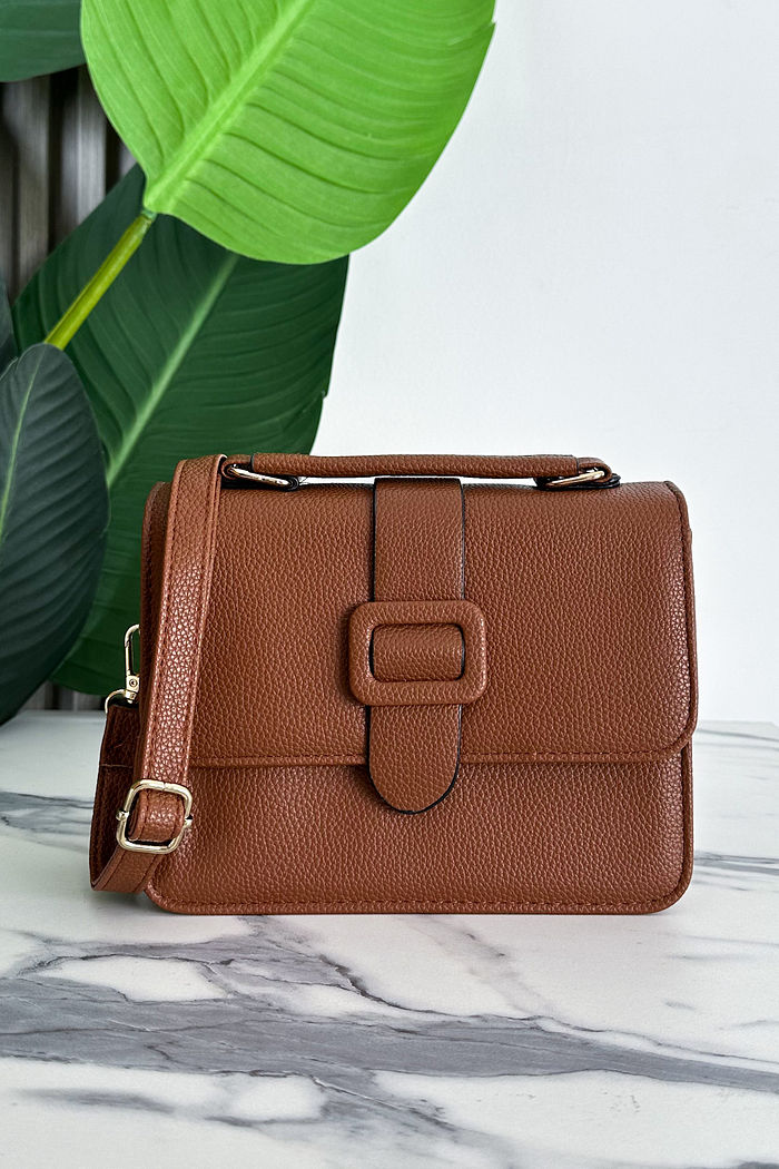 BOLSA COURO ECO CLEO (G) - TERRACOTA