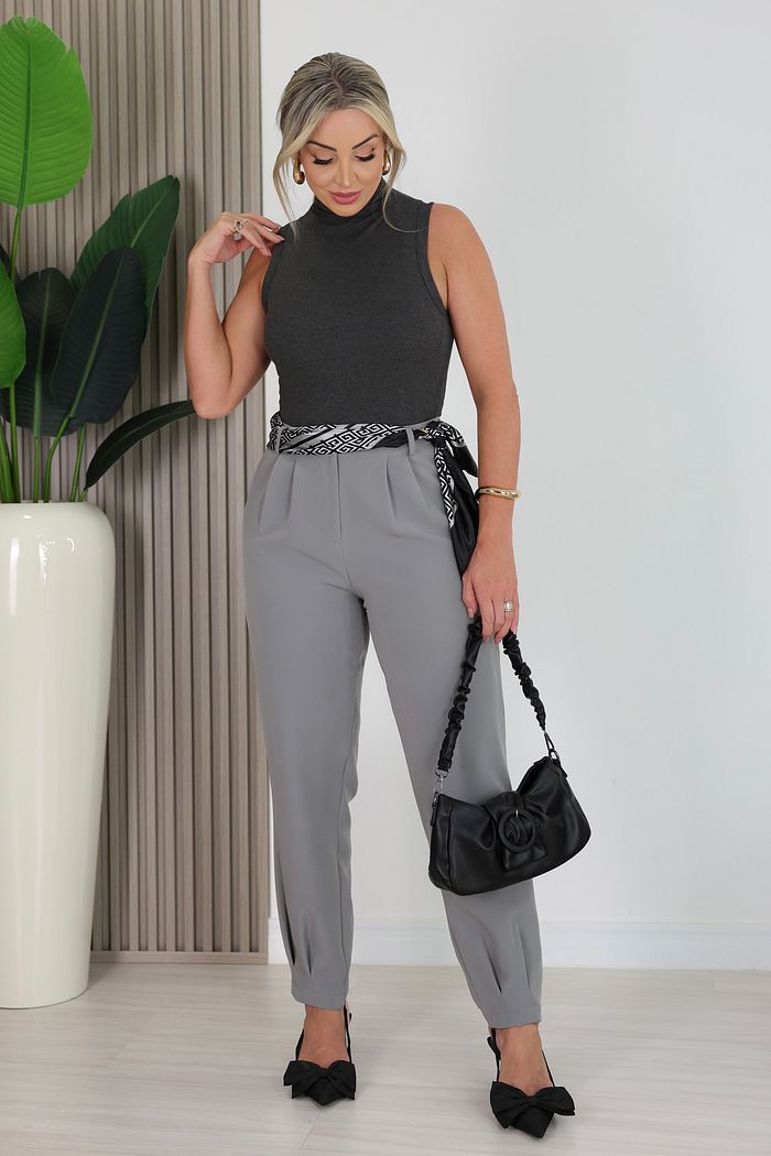 CALÇA ALFAIATARIA LAIANE - CINZA