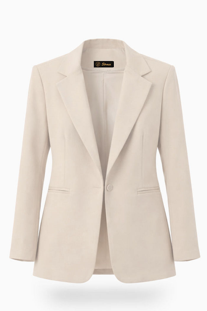 BLAZER ALFAIATARIA FERNANDA - BEGE CLARO