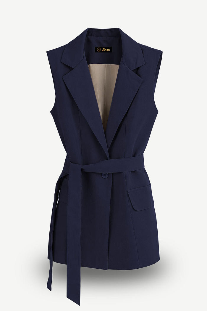 MAXI COLETE ALFAIATARIA VALÉRIA - AZUL MARINHO