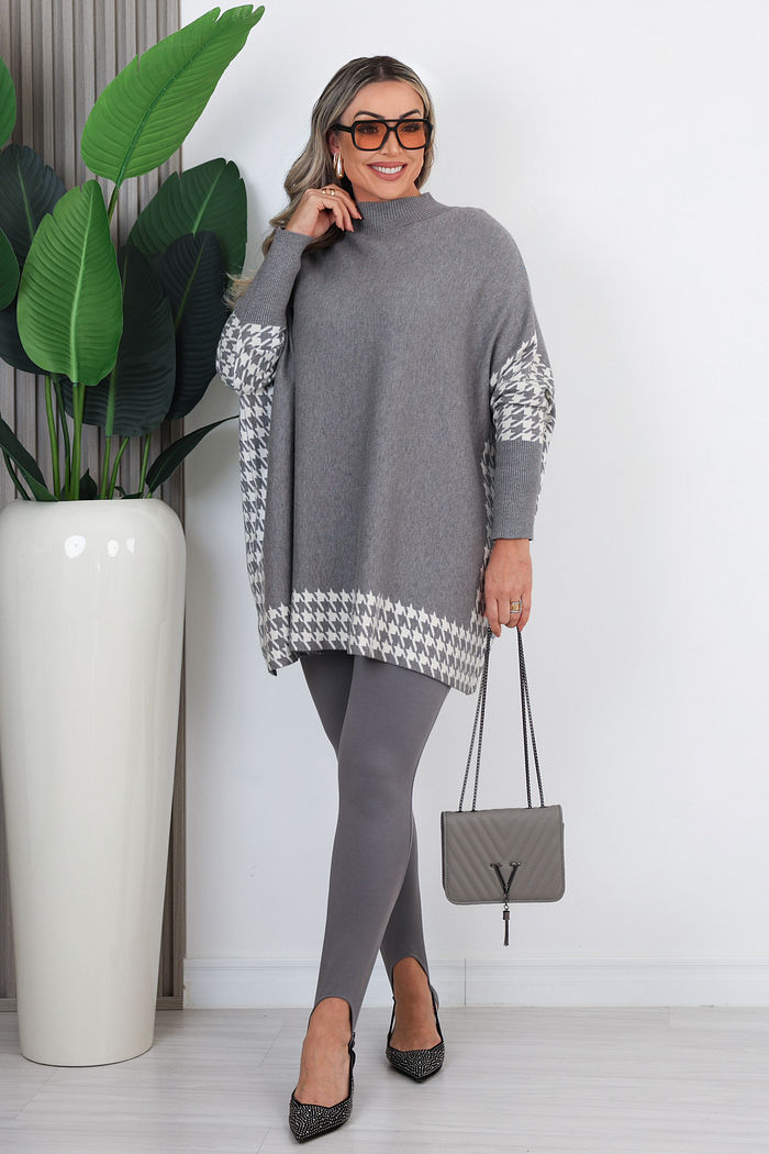 CALÇA LEGGING FUSO GRAZIELA - CINZA