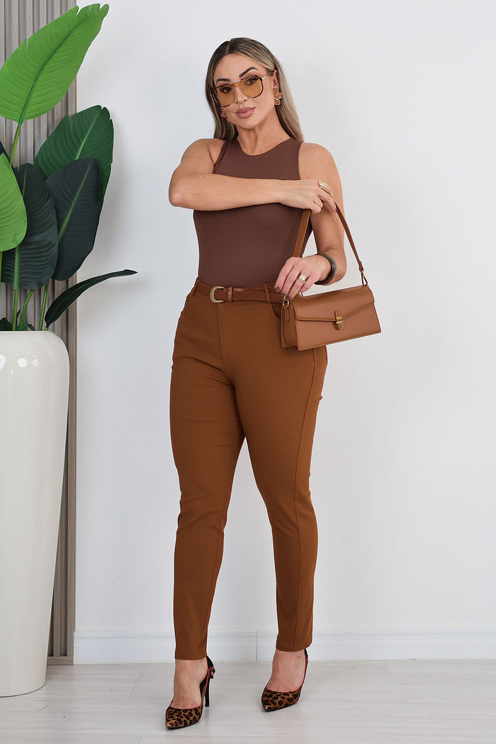 CALÇA SARJA MILENA - TERRACOTA